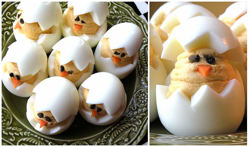 Deviled Egg Chicks Appetizers for Easter