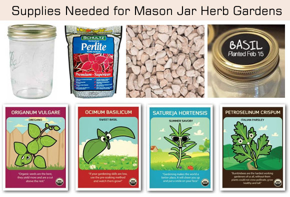 How to Create a Mason Jar Herb Garden Supplies Needed