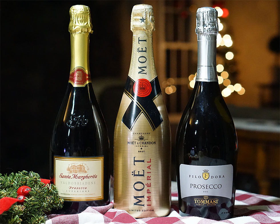 Champagne and Prosecco for New Year's Celebrations