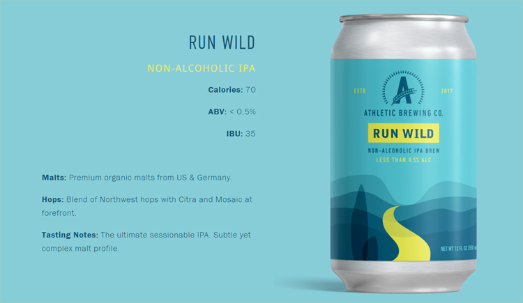 Athletic Brewing Company's Run Wild Non-alcoholic IPA