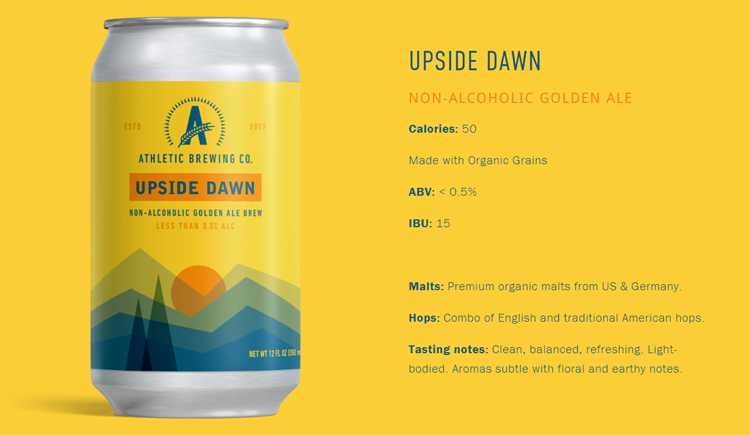 Athletic Brewing Company's Upside Dawn non-alcoholic golden ale