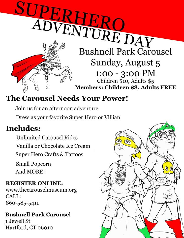 The Bushnell Park Carousel Superhero Adventure Day
