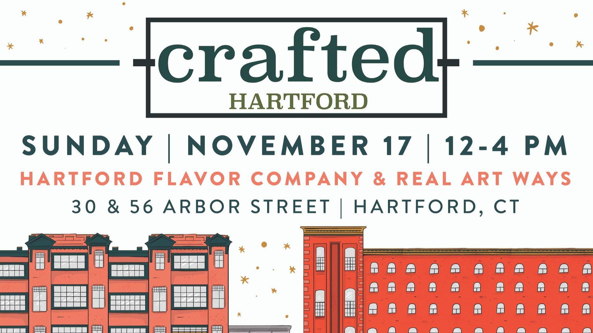 Back by popular demand, CRAFTED HARTFORD is coming to the Hartford Flavor Company and Real At Ways, Sunday, November 17!