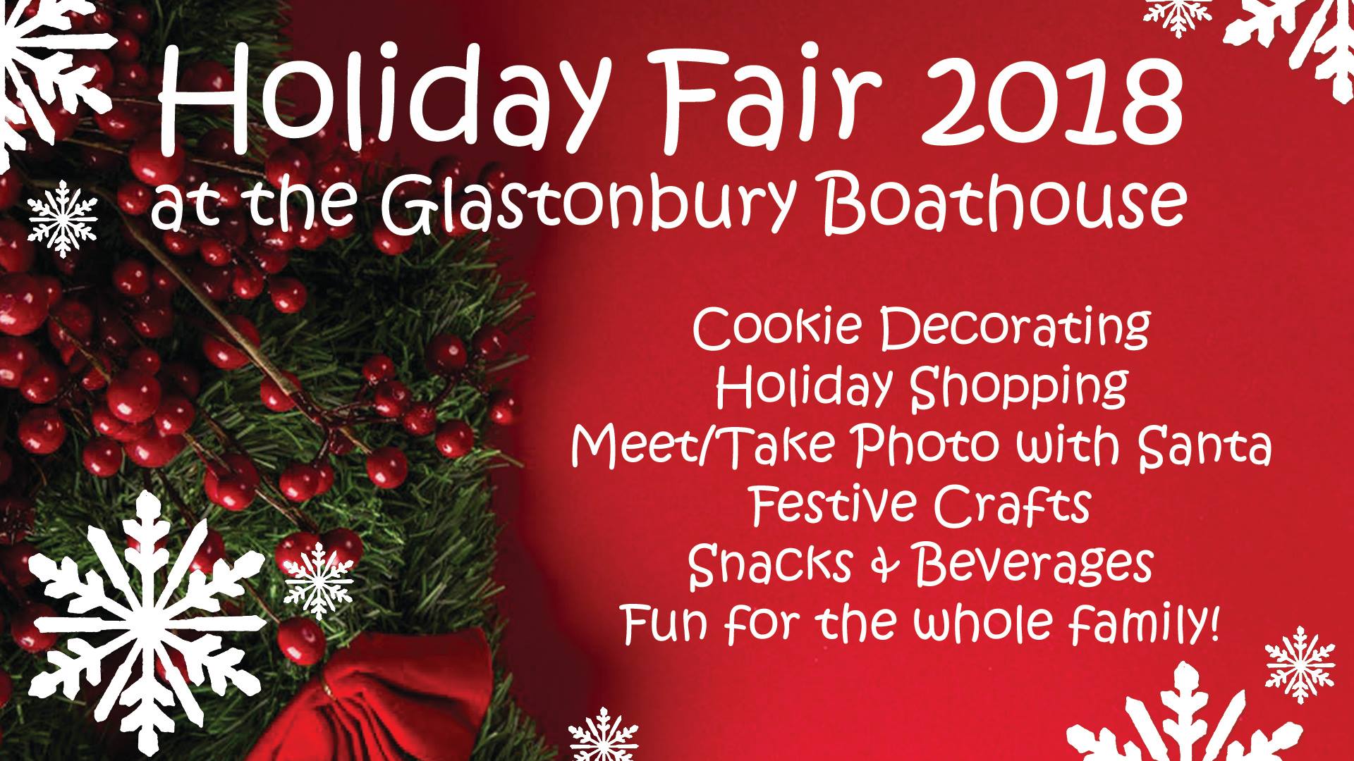 Holiday Fair at the Glastonbury Boathouse