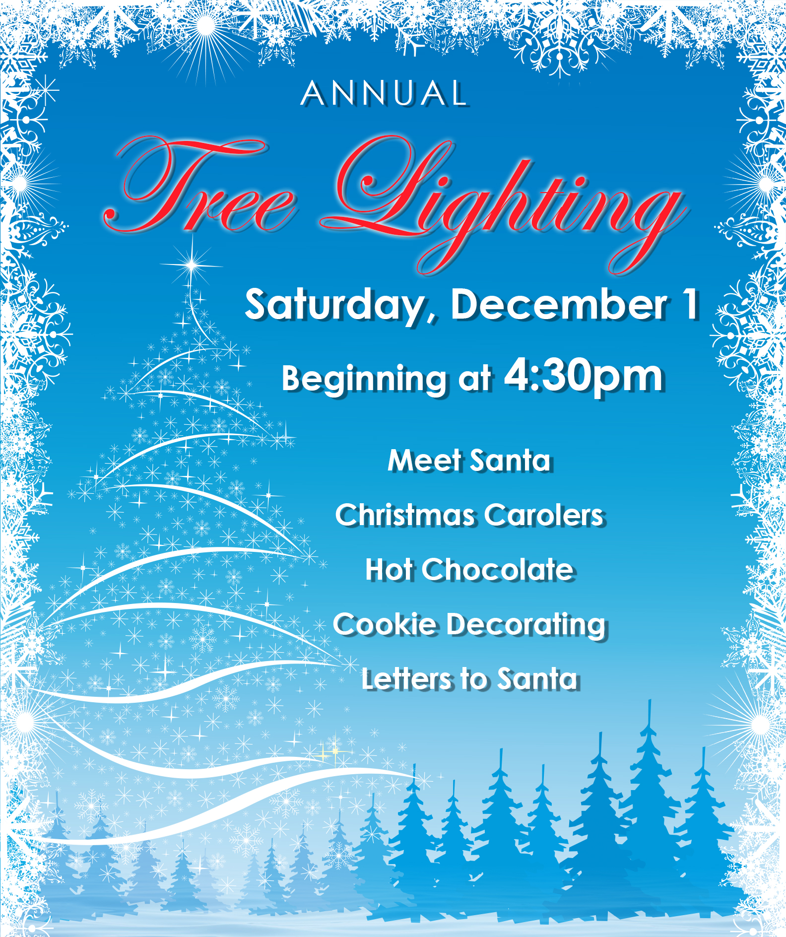 Annual Tree Lighting at Water's Edge Resort & Spa