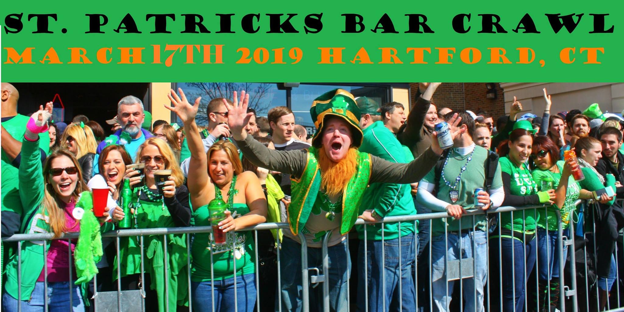 St. Patricks Bar Crawl in Downtown Hartford