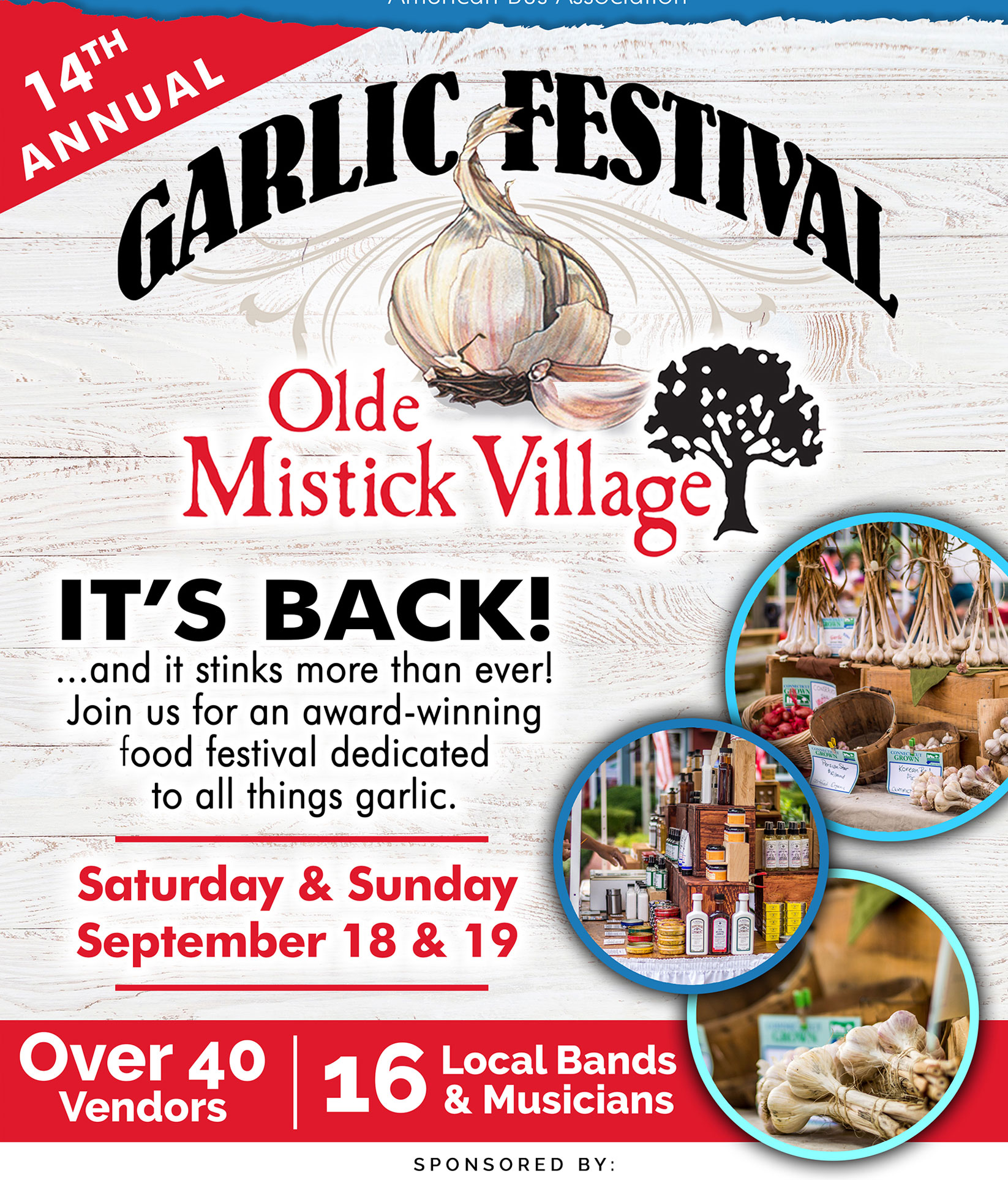 The 2021 Annual Garlic Festival at Olde Mistick Village