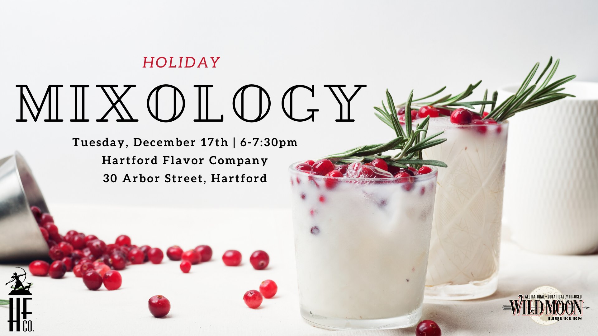 Holiday Mixology Class Hartford Flavor Company