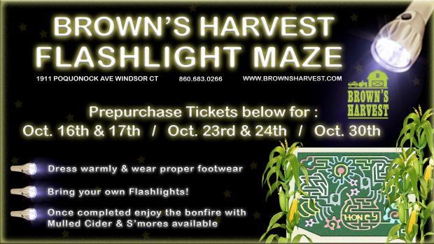 Flashlight Corn Maze at Brown's Harvest