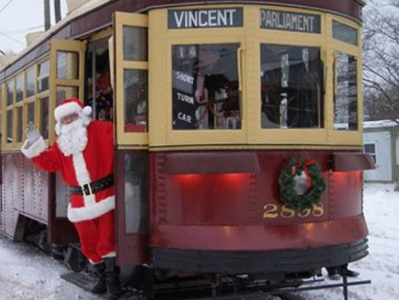The Shore Line Trolley Museum Santa's Trolley Winter Wonderland