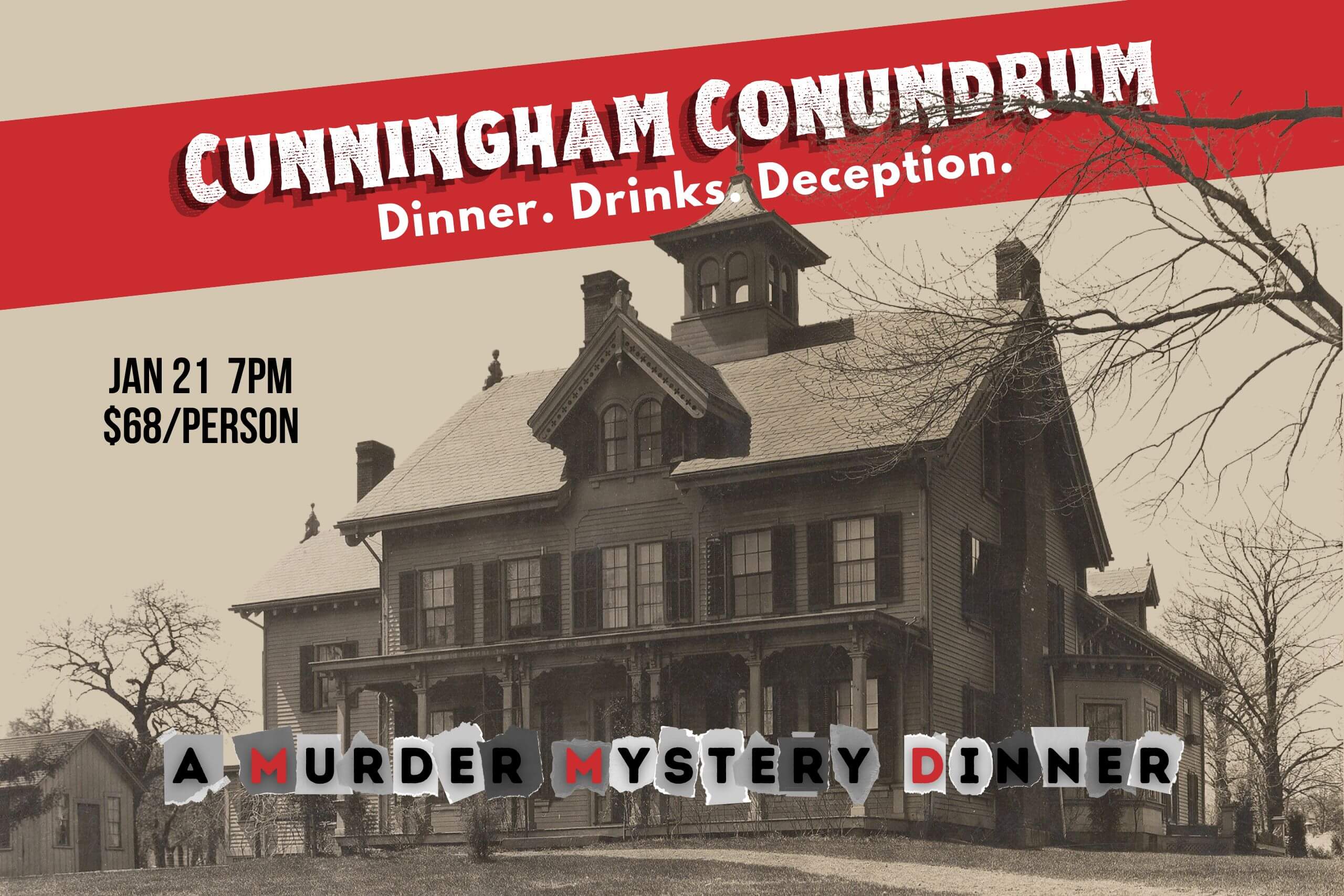 Cunningham Conundrum Murder Mystery Dinner at Lyman Orchards