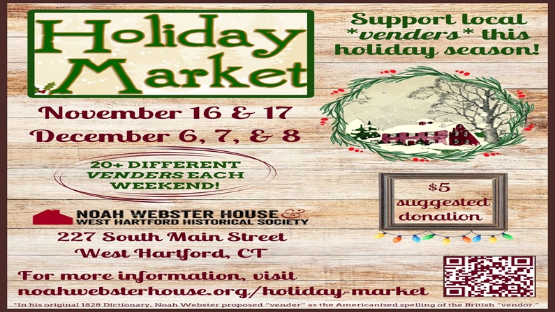 Holiday Market at Noah Webster House