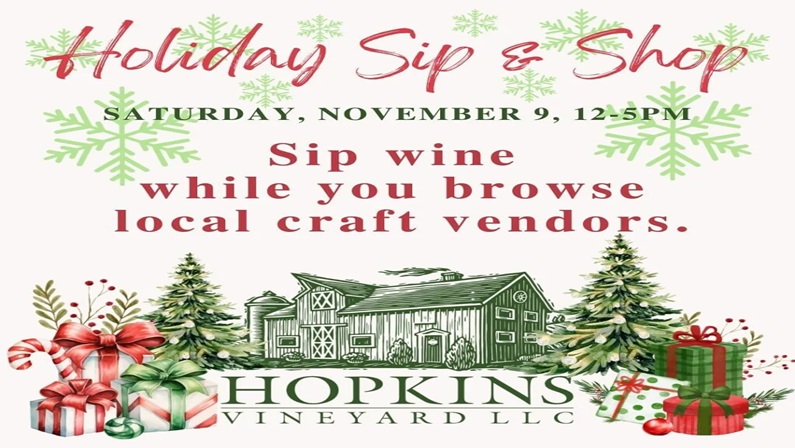 Holiday Sip & Shop at Hopkins Vineyard