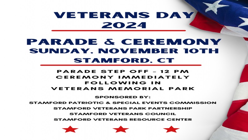 Stamford Veterans Day Parade & Ceremony at Veterans Memorial Park