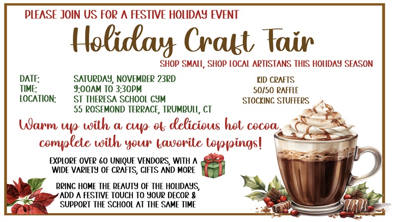 Trumbull Holiday Craft Fair at St. Theresa School Gym