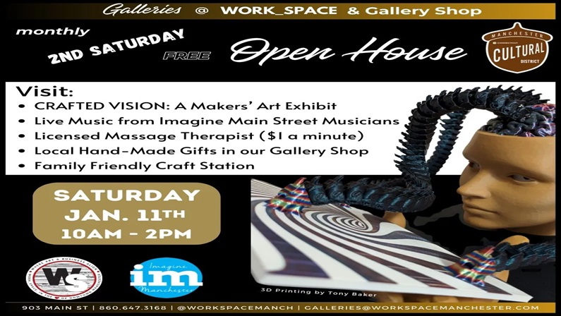 2nd Saturday – Free Monthly Gallery Open House at WORK_SPACE’s Main Street Gallery