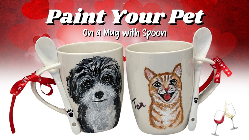 Paint Your Pet on a Ceramic Mug at Aquila’s Nest Vineyards