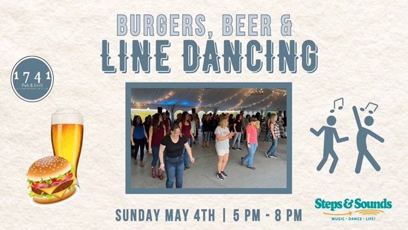Burgers, Beer & Line Dancing Under the Tent at 1741 Pub & Grill