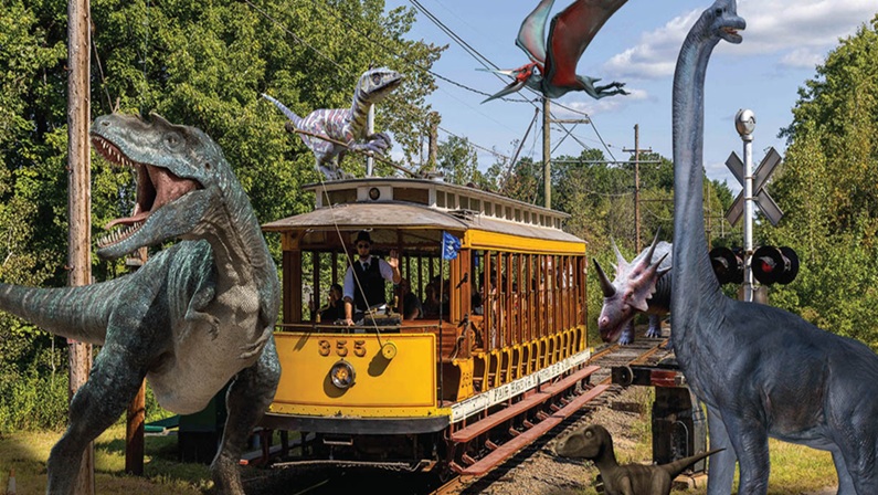 DINO Trolley at Connecticut Trolley Museum