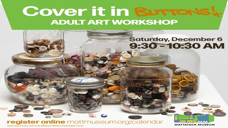 Adult Art Workshop: Cover it in Buttons! at Mattatuck Museum