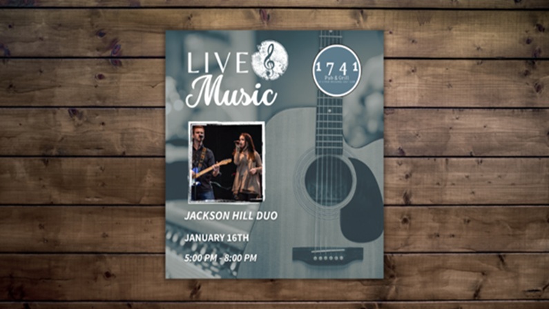 Friday Night Live Music Series Featuring Jackson Hill Duo at 1741 Pub & Grill