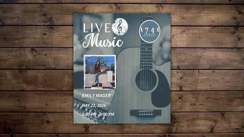 Friday Night Live Music Series Featuring Emily Mager at 1741 Pub & Grill