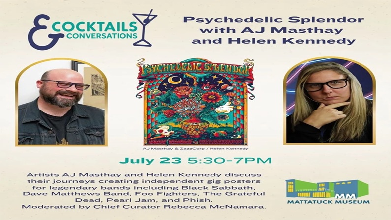 Cocktails & Conversations — Psychedelic Splendor with AJ Masthay and Helen Kennedy at Mattatuck Museum