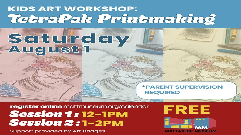 Kid’s Art Workshop: TetraPak Printmaking at the Mattatuck Museum
