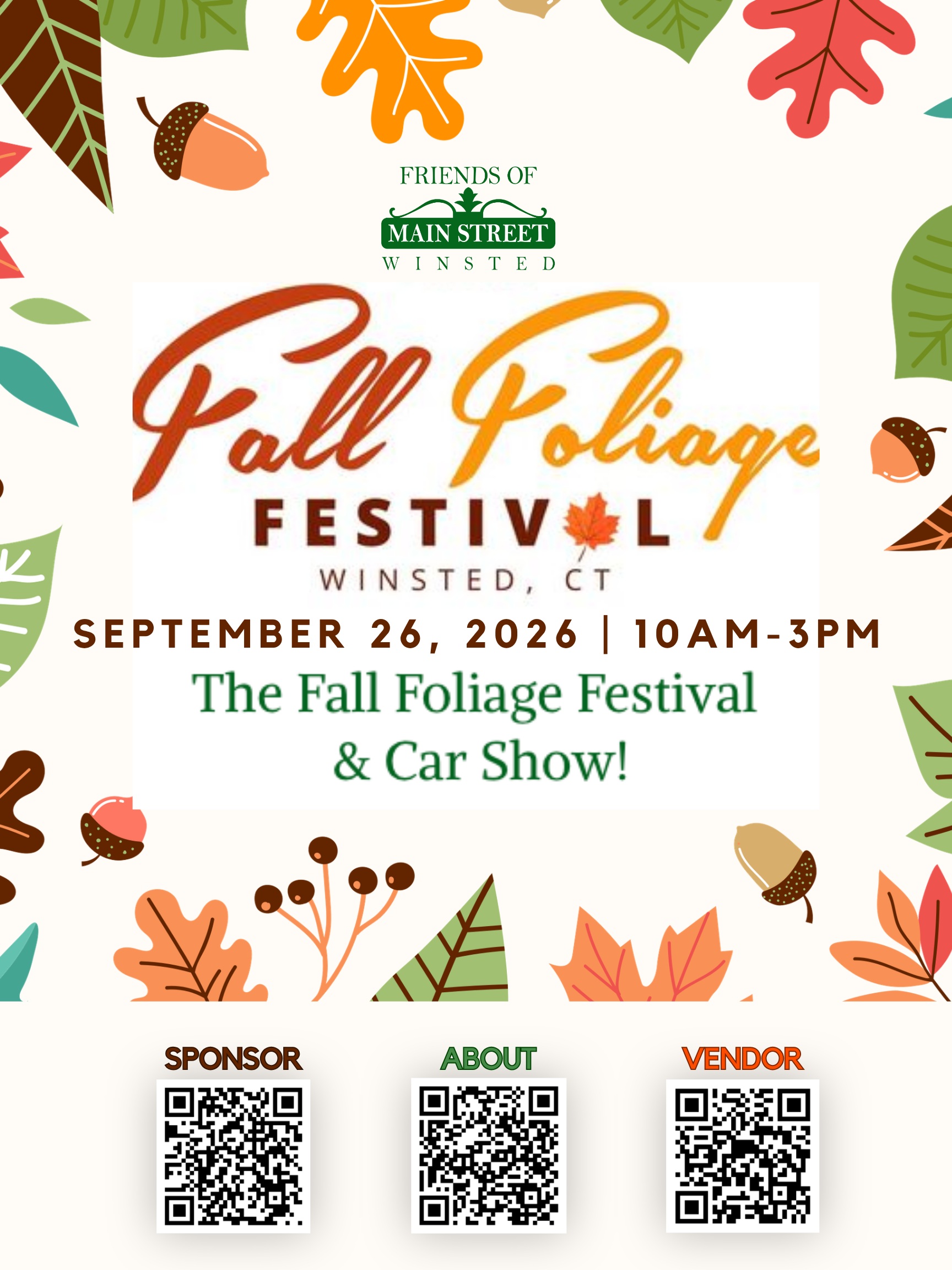 The Fall Foliage Festival & Car Show at Friends of Main Street Winsted