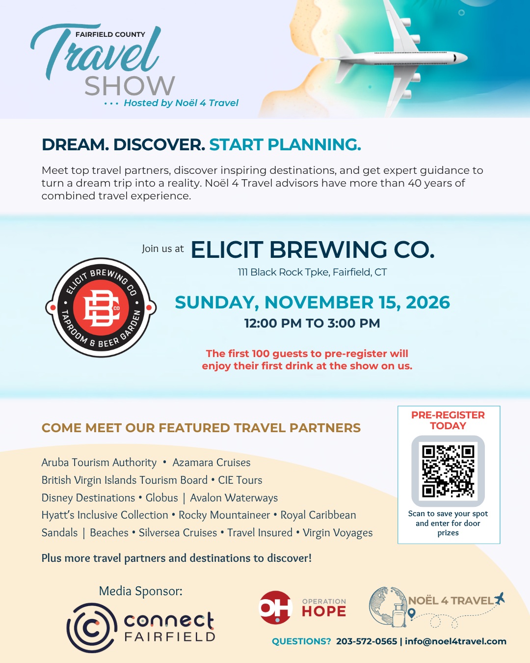 3rd Annual Fairfield County Travel Show at Elicit Brewing Co.