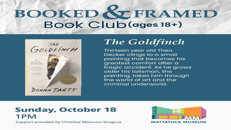 Booked and Framed Book Club: The Goldfinch at Mattatuck Museum