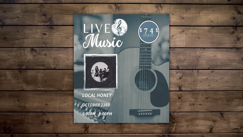 Friday Night Live Music: Local Honey at 1741 Pub & Grill