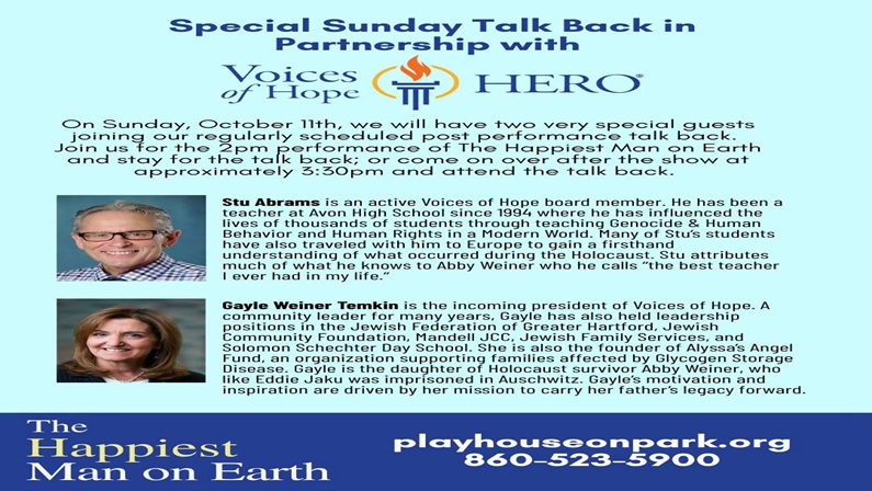 Special Talkback with Voices of Hope at Playhouse on Park
